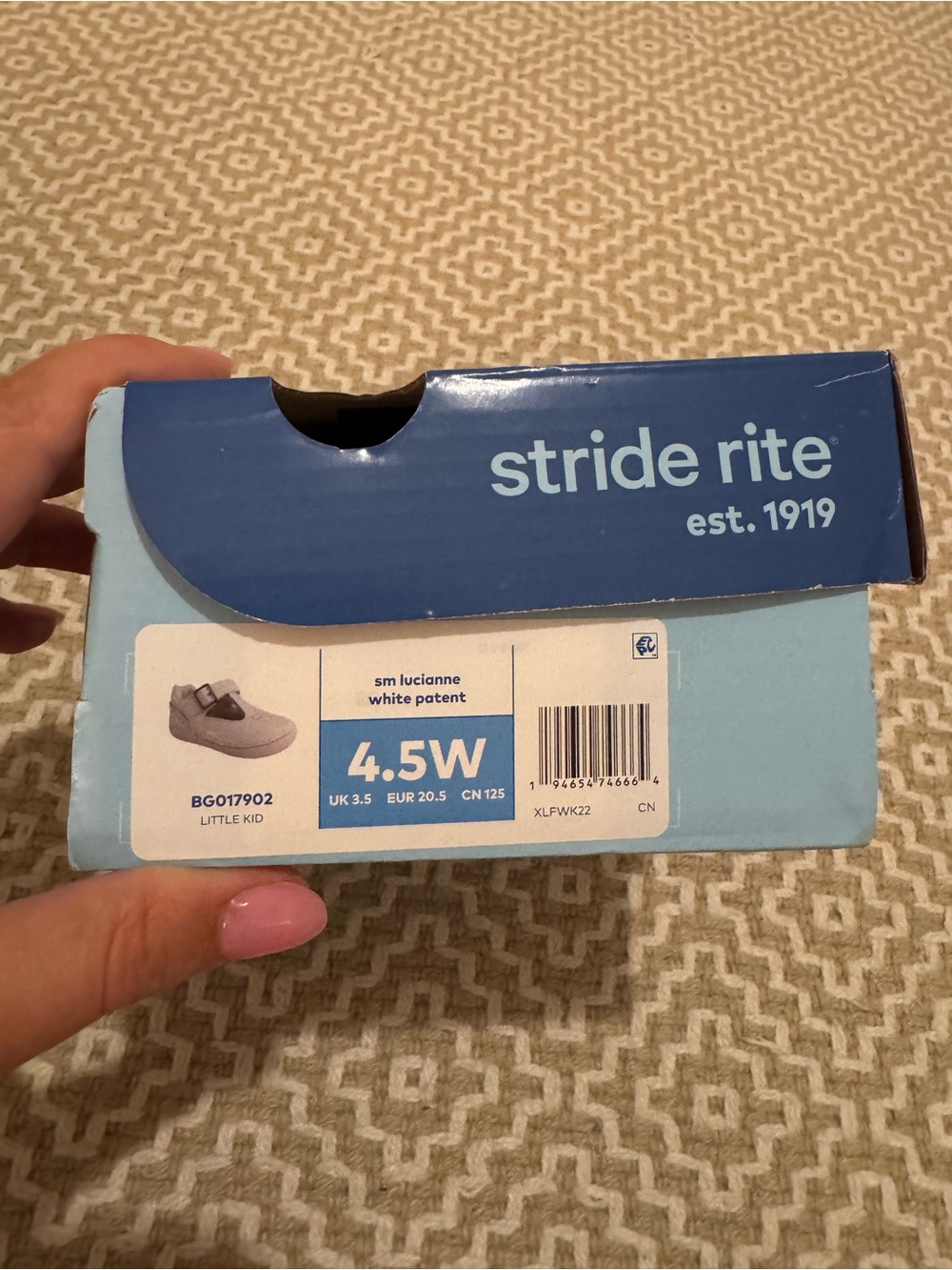 Stride Rite Lucianne Patent Shoe- white